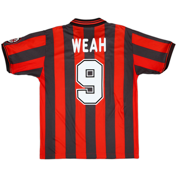 1996-97 AC Milan Home Shirt Weah #9 - 8/10 - (M)