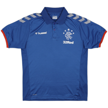 2018-19 Rangers Hummel Polo Shirt - 8/10 - (M)