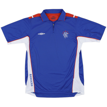 2006-07 Rangers Umbro 1/4 Zip Polo Shirt - 9/10 - (M)