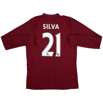 2012-13 Manchester City Away L/S Shirt Silva #21 - 10/10 - (S)