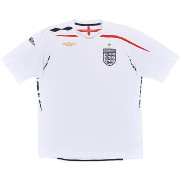 2007-09 England Home Shirt - 5/10 - (XL)