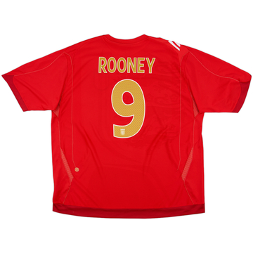 2006-08 England Away Shirt Rooney #9 - 8/10 - (3XL)