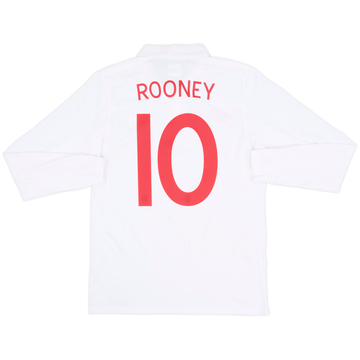 2009-10 England Home L/S Shirt Rooney #10 - 9/10 - (S)