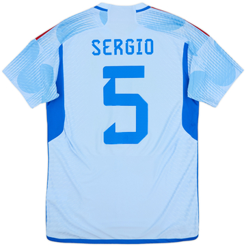 2022-23 Spain Authentic Away Shirt Sergio #5 - 10/10 - (M)