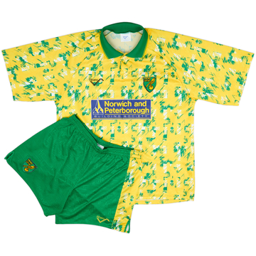 1992-94 Norwich Home Shirt and Shorts - 8/10 - (L)