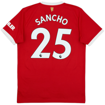 2021-22 Manchester United Home Shirt Sancho #25 - 8/10 - (M)