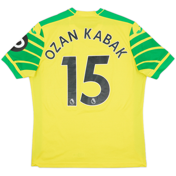 2021-22 Norwich Home Shirt Ozan Kabak #15 - 8/10 - (M)