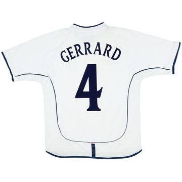 2001-03 England Home Shirt Gerrard #4 - 6/10 - (M)