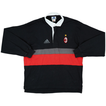 2000-01 AC Milan adidas Polo L/S Shirt - 8/10 - (S)