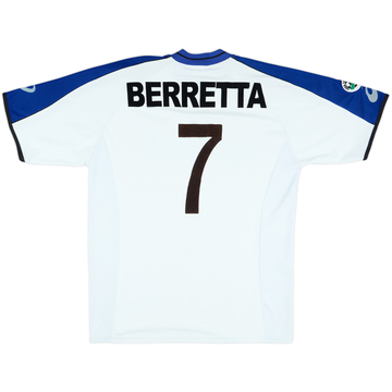 2002-03 Atalanta Away Shirt Berretta #7 - 7/10 - (XL)