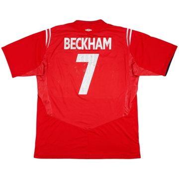 2004-06 England Away Shirt Beckham #7 - 5/10 - (XL)