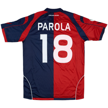 2009-10 Cagliari Home Shirt Parola #18 - 8/10 - (L)