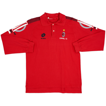 1995-96 AC Milan Lotto Polo L/S Shirt - 8/10 - (L)