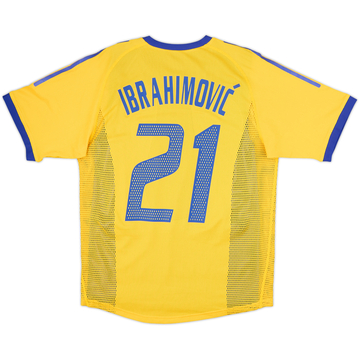 2002-03 Sweden Player Issue Home Shirt Ibrahimovic #21 - 10/10 - (S)