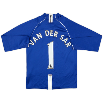 2007-08 Manchester United GK Shirt Van Der Sar #1 - 9/10 - (10-12 Years)