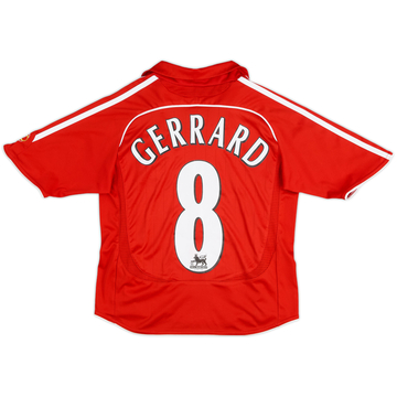 Camiseta de local del Liverpool 2006-08 Gerrard #8 - 7/10 - (7-8 Años)