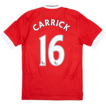 2015-16 Manchester United Home Shirt Carrick #16 - 7/10 - (XS)