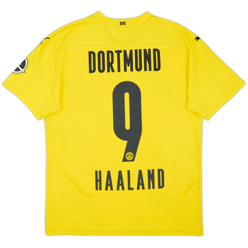 2020-21 Borussia Dortmund Home Shirt Haaland #9 - 7/10 - (M)