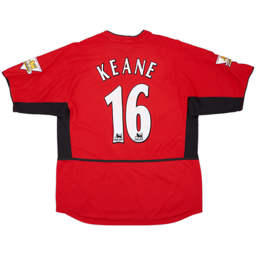 2002-04 Manchester United Home Shirt Keane #16 - 6/10 - (XL)