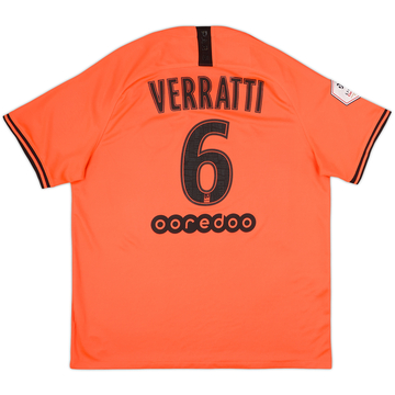 2019-20 Paris Saint-Germain Away Shirt Verratti #6 - 10/10 - (XL)