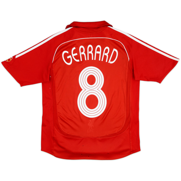 Camiseta de local del Liverpool 2006-08 Gerrard #8 - 5/10 - (13-14 Años)