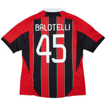 2012-13 AC Milan Home Shirt Balotelli #45 - 6/10 - (L)