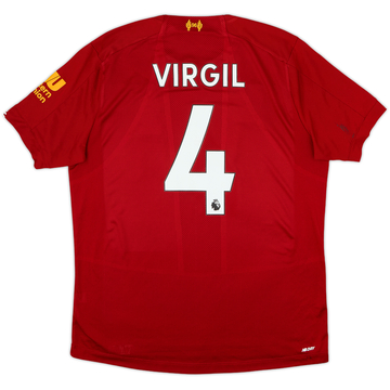 2019-20 Liverpool Home Shirt Virgil #4 - 8/10 - (L)
