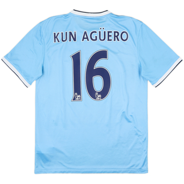 2013-14 Manchester City Home Shirt Kun Aguero #16 - 8/10 - (M)