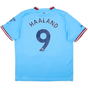 2022-23 Manchester City Home Shirt Haaland #9 - 9/10 - (XL)