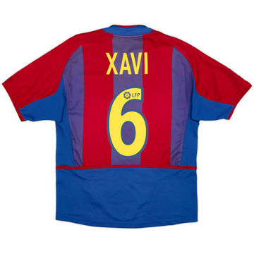 2002-03 Barcelona Home Shirt Xavi #6 - 6/10 - (S)