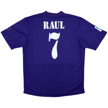 Camiseta de la tercera equipación Centenario del Real Madrid 2002-03 Raul #7 - 5/10 - (XL)