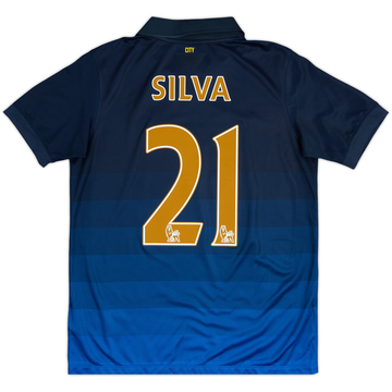 2014-15 Manchester City Away Shirt Silva #21 - 6/10 - (13-15 Years)