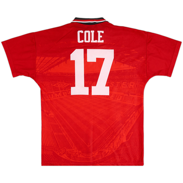 1994-96 Manchester United Home Shirt Cole #17 - 8/10 - (L)