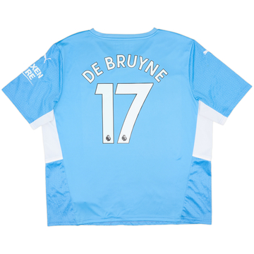 2021-22 Manchester City Home Shirt De Bruyne #17 - 8/10 - (XXL)