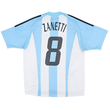 2002-04 Argentina Home Shirt Zanetti #8 - 6/10 - (M)