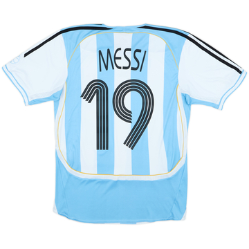 2005-07 Argentina Home Shirt Messi #19 - 6/10 - (15-16 Years)