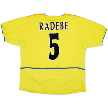2002-03 Leeds United Away Shirt Radebe #5 - 8/10 - (XL)