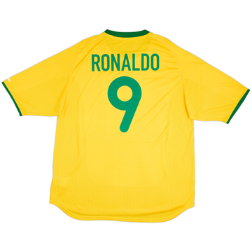 2000-02 Brazil Home Shirt Ronaldo #9 - 9/10 - (XL)