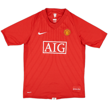 2007-09 Manchester United Home Shirt - 5/10 - (XL.Boys)