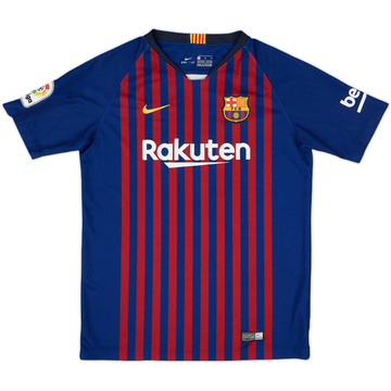 2018-19 Barcelona Home Shirt - 8/10 - (XL.Boys)