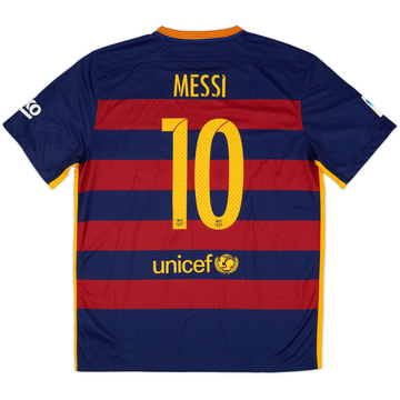 2015-16 Barcelona Home Shirt Messi #10 - 8/10 - (XL)