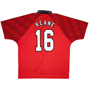 1996-98 Manchester United Home Shirt Keane #16 - 9/10 - (XL)