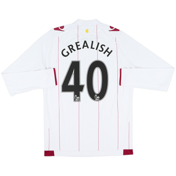 2014-15 Aston Villa Away L/S Shirt Grealish #40 - 8/10 - (S)