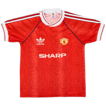 1990-92 Manchester United Home Shirt - 5/10 - (M.Boys)