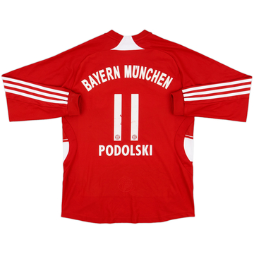 2007-08 Bayern Munich Home L/S Shirt Podolski #11 - 5/10 - (L.Boys)