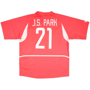 2002-03 South Korea Home Shirt J.S.Park #21 - 9/10 - (XXL)