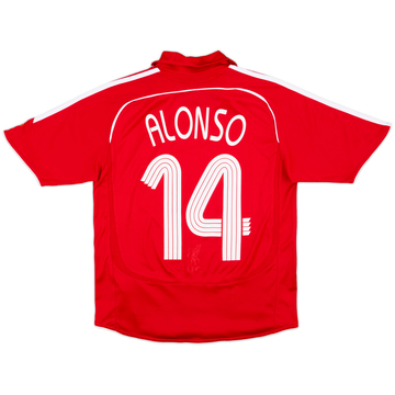 2006-08 Liverpool Home Shirt Alonso #14 - 7/10 - (L.Boys)