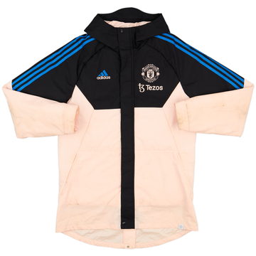 2022-23 Manchester United adidas Hooded Bench Coat - 6/10 - (M)