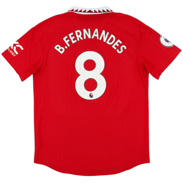 2022-23 Manchester United Authentic Home Shirt B. Fernandes #8 - 6/10 - (L)
