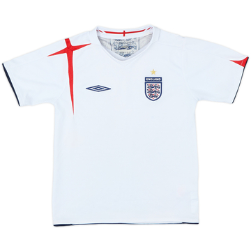 2005-07 England Home Shirt - 6/10 - (6-7 Years)